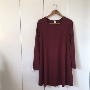 Maroon Swing/Skater Dress